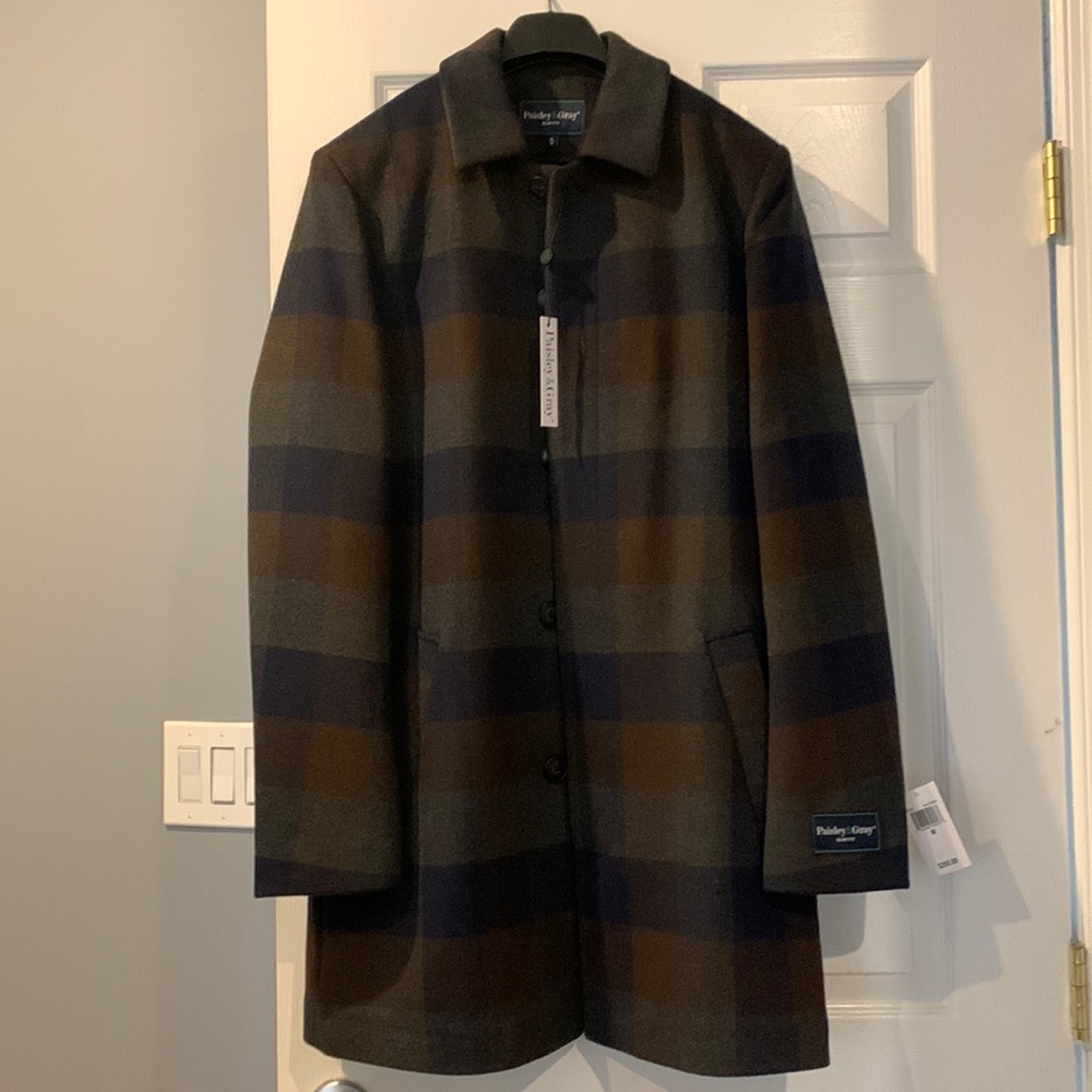 Paisley & Gray - Navy Buffalo Topper Coat